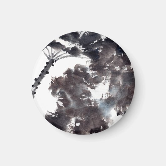 Asiatische Kunst mit Lotusblätter Motiv Magneet (Voorkant)