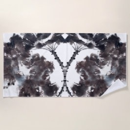 Asiatische Kunst mit Lotusblätter Motiv Strandlaken