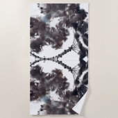 Asiatische Kunst mit Lotusblätter Motiv Strandlaken (Voorkant)