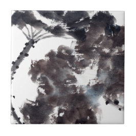 Asiatische Kunst mit Lotusblätter Motiv Tegeltje