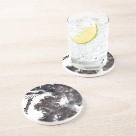 Asiatische Kunst mit Lotusblätter Motiv Zandsteen Onderzetter