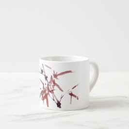 Asiatische Kunst mit Schnecke und Rotem Bambus Espresso Kop