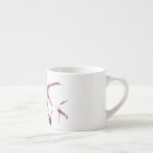 Asiatische Kunst mit Schnecke und Rotem Bambus Espresso Kop (Rechts)