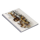 Asiatische lion, leeuwin, bengachtige tijger, luip notitieboek (Rechterzijde)