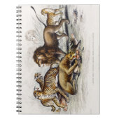 Asiatische lion, leeuwin, bengachtige tijger, luip notitieboek (Voorkant)