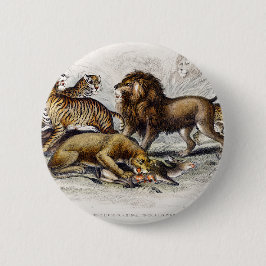 Asiatische lion, leeuwin, bengachtige tijger, luip ronde button 5,7 cm