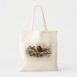 Asiatische lion, leeuwin, bengachtige tijger, luip tote bag