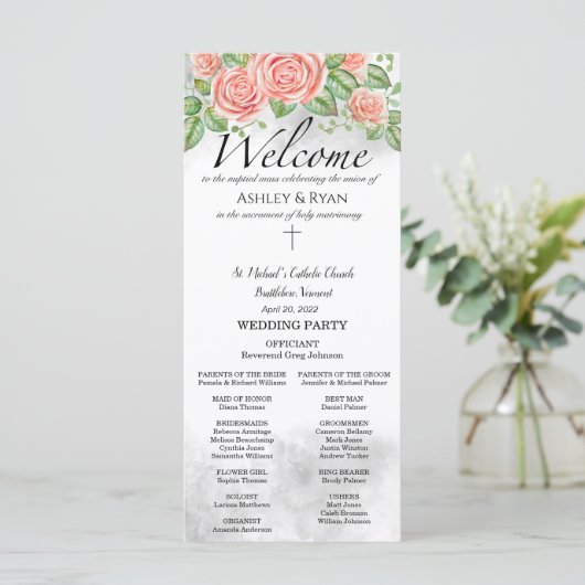 Asiel Katholiek Huwelijksprogramma met Mis (Staand voorkant)