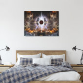 Asiel van lichte fractale kunstsamenstelling canvas afdruk (Insitu (Slaapkamer))