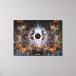 Asiel van lichte fractale kunstsamenstelling canvas afdruk