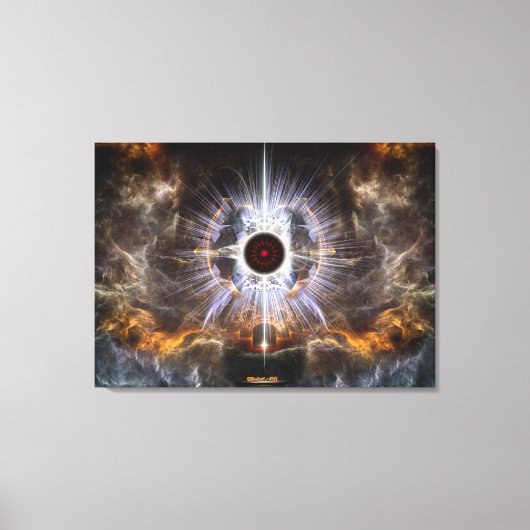 Asiel van lichte fractale kunstsamenstelling canvas afdruk (Voorkant)