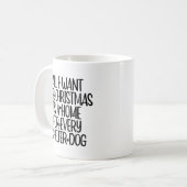 Asielhond Kerstmok Koffiemok (Voorkant links)