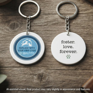 Asielvrijwilliger Tribut Minimalistische Pootafdru Sleutelhanger