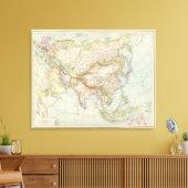 Asien - Kaart van Azië Canvas Afdruk (Insitu (Woonkamer))