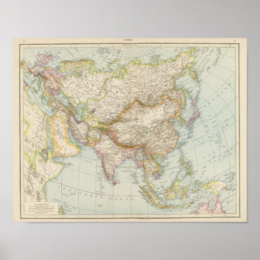Asien - Kaart van Azië Poster (Voorkant)