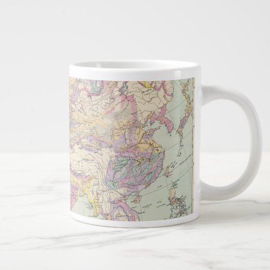 Asien u Europa - Atlas Map of Asia and Europe Grote Koffiekop (Rechts)