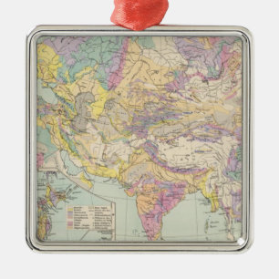 Asien u Europa - Atlas Map of Asia and Europe Metalen Ornament