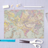 Asien u Europa - Atlas Map of Asia and Europe Tissuepapier (Craft)