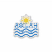 ASILAH Marokko-Zonnegolven Sticker (Voorkant)