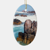 Asilomar Beach, Monterey, California, USA Keramisch Ornament (Rechts)