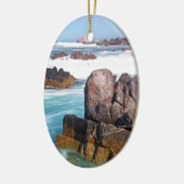 Asilomar Beach, Monterey, California, USA Keramisch Ornament (Links)