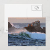 Asilomar Beach Wave Big Sur California, getekend Briefkaart (Voorkant / Achterkant)