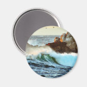 Asilomar Stranden Golven Ocean Dusk Magneet (Voorkant / Achterkant)