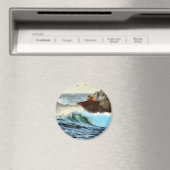 Asilomar Stranden Golven Ocean Dusk Magneet (Insitu (Vaatwasser))