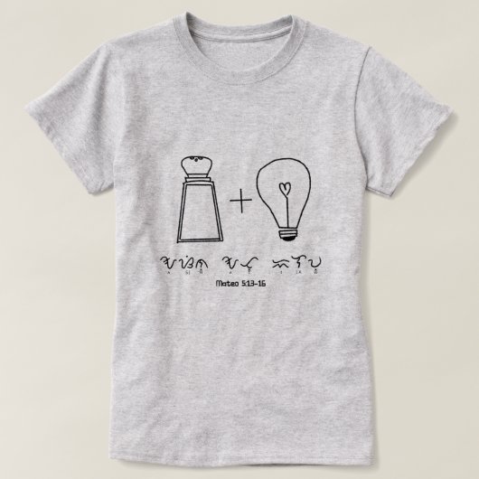 Asin bij Ilaw Baybayin Christelijke Typografie T-shirt (Design voorkant)