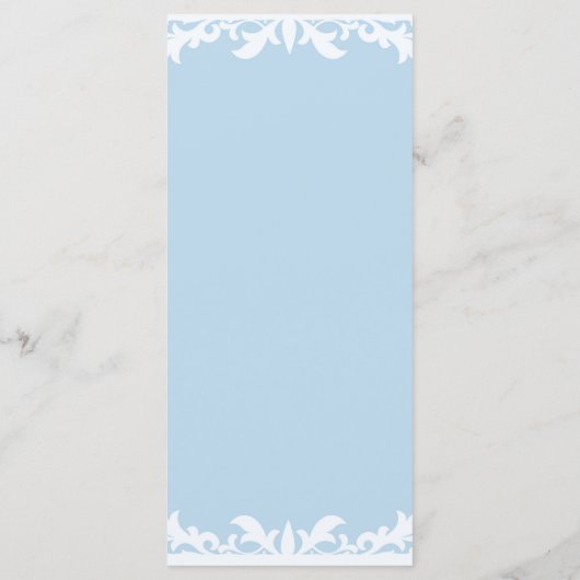 Asindroom Cinderella Bruiloftsmenu Menu (Achterkant)