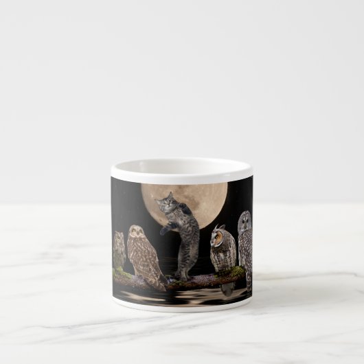 Asio danst met de uil espresso kop (Voorkant)