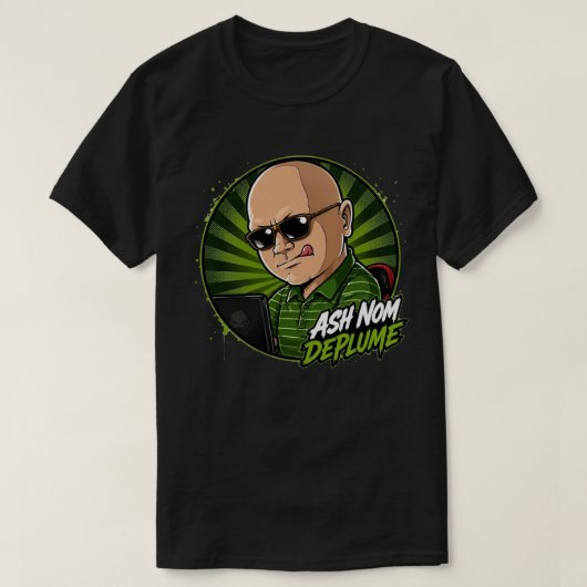 Asj Nom DePlume Donker T-shirt (Design voorkant)