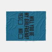 Ask Her Will You Be My Girlfriend Valentine's Day  Fleece Deken (Voorkant (Horizontaal))