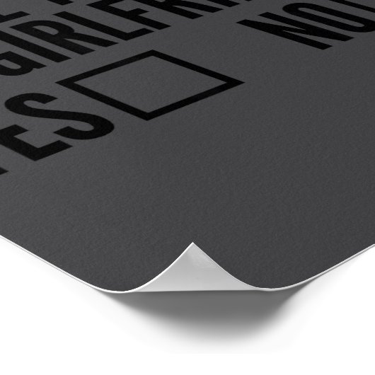 Ask Her Will You Be My Girlfriend Valentine's Day  Poster (Hoek)