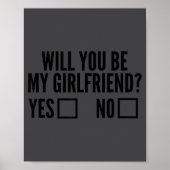 Ask Her Will You Be My Girlfriend Valentine's Day  Poster (Voorkant)