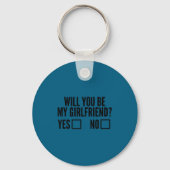 Ask Her Will You Be My Girlfriend Valentine's Day  Sleutelhanger (Voorkant)