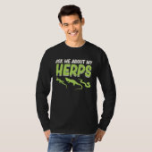 Ask Me About Herps Reptiles  Pet Reptile Owner Gra T-shirt (Voorkant volledig)