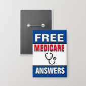 Ask Me About Medicare Button (Voorkant / Achterkant)