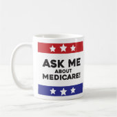 Ask Me About Medicare Mug Koffiemok (Links)