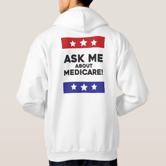 Ask Me About Medicare – Pullover Hoodie (Achterkant)
