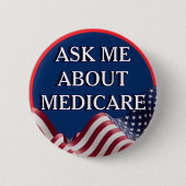 Ask Me About Medicare  Ronde Button 5,7 Cm (Voorkant)