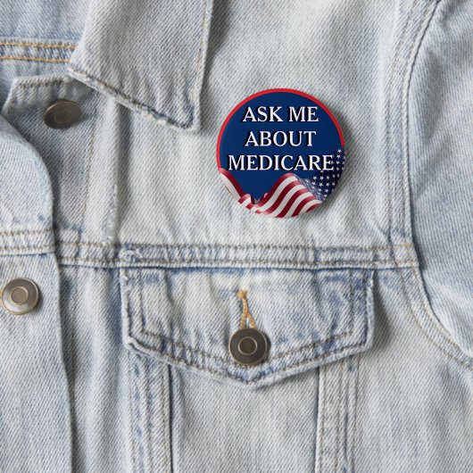 Ask Me About Medicare  Ronde Button 5,7 Cm (In situ)