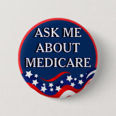 Ask Me About Medicare  Ronde Button 5,7 Cm (Voorkant)
