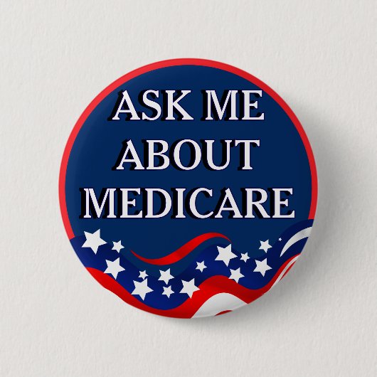 Ask Me About Medicare  Ronde Button 5,7 Cm (Voorkant)