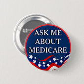 Ask Me About Medicare  Ronde Button 5,7 Cm (Voorkant /achterkant)