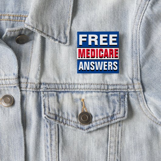 Ask Me About Medicare Vierkante Button 5,1 Cm (In situ)