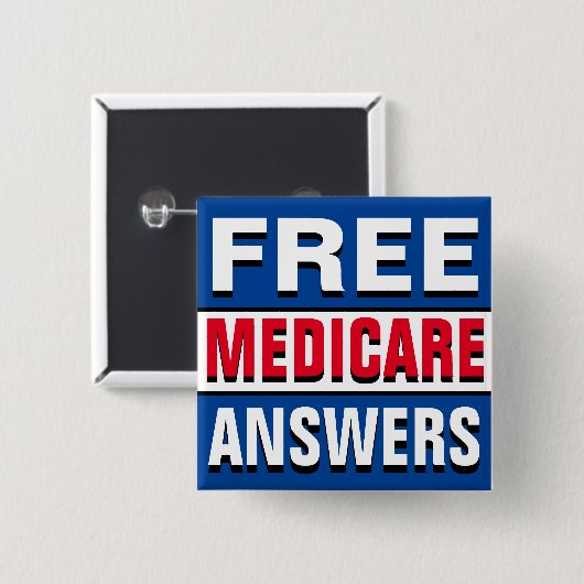 Ask Me About Medicare Vierkante Button 5,1 Cm (Voorkant /achterkant)