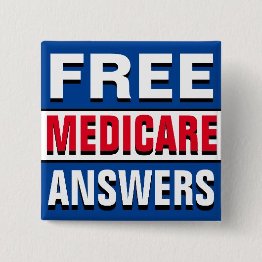 Ask Me About Medicare Vierkante Button 5,1 Cm (Voorkant)