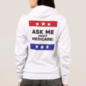 Ask Me About Medicare Zip-Up Jacket Hoodie (Achterkant)