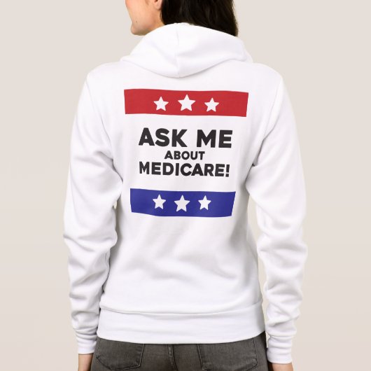 Ask Me About Medicare Zip-Up Jacket Hoodie (Achterkant)